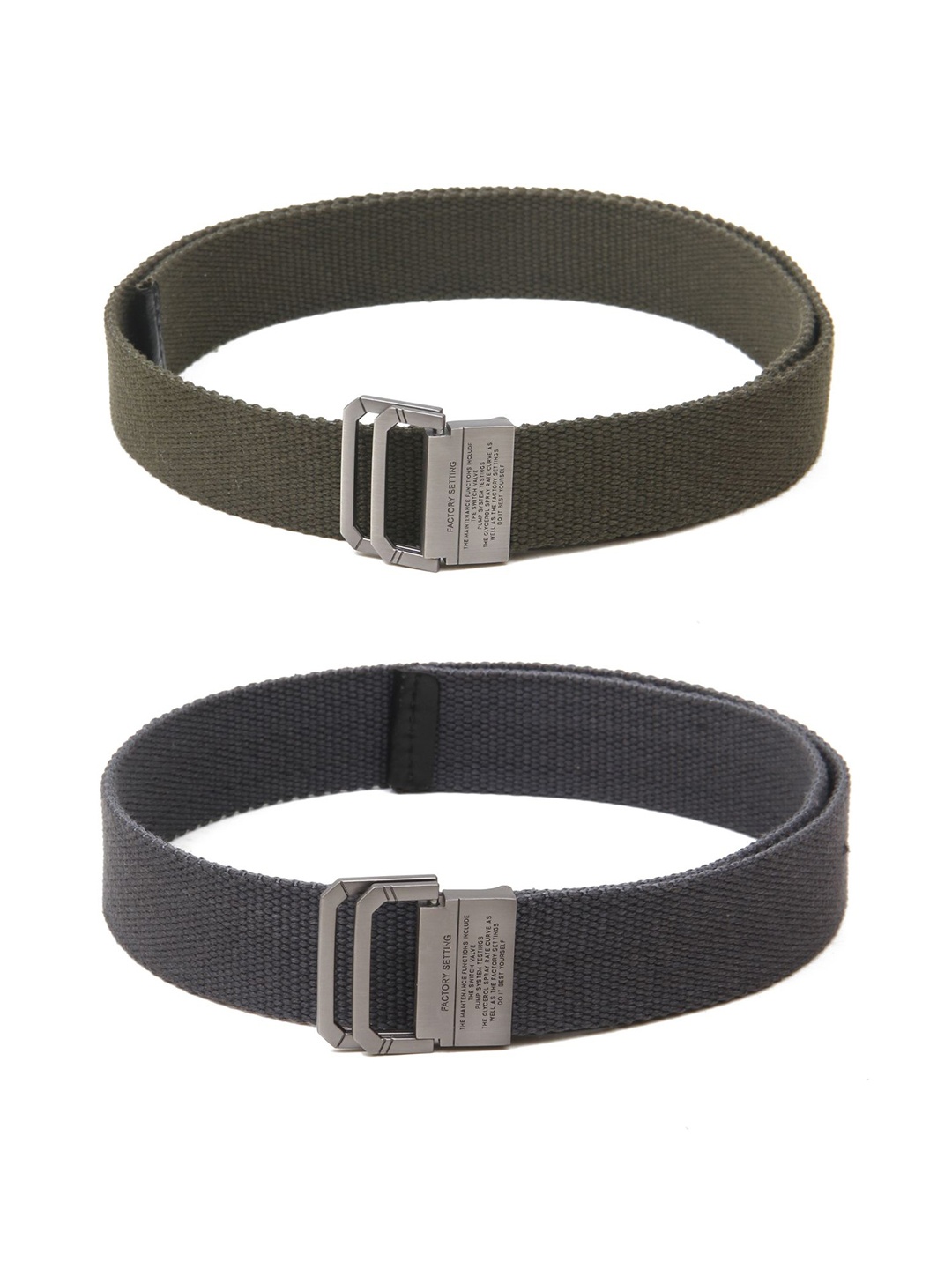 

Calvadoss Boys Set Of 2 Textured Belts, Green