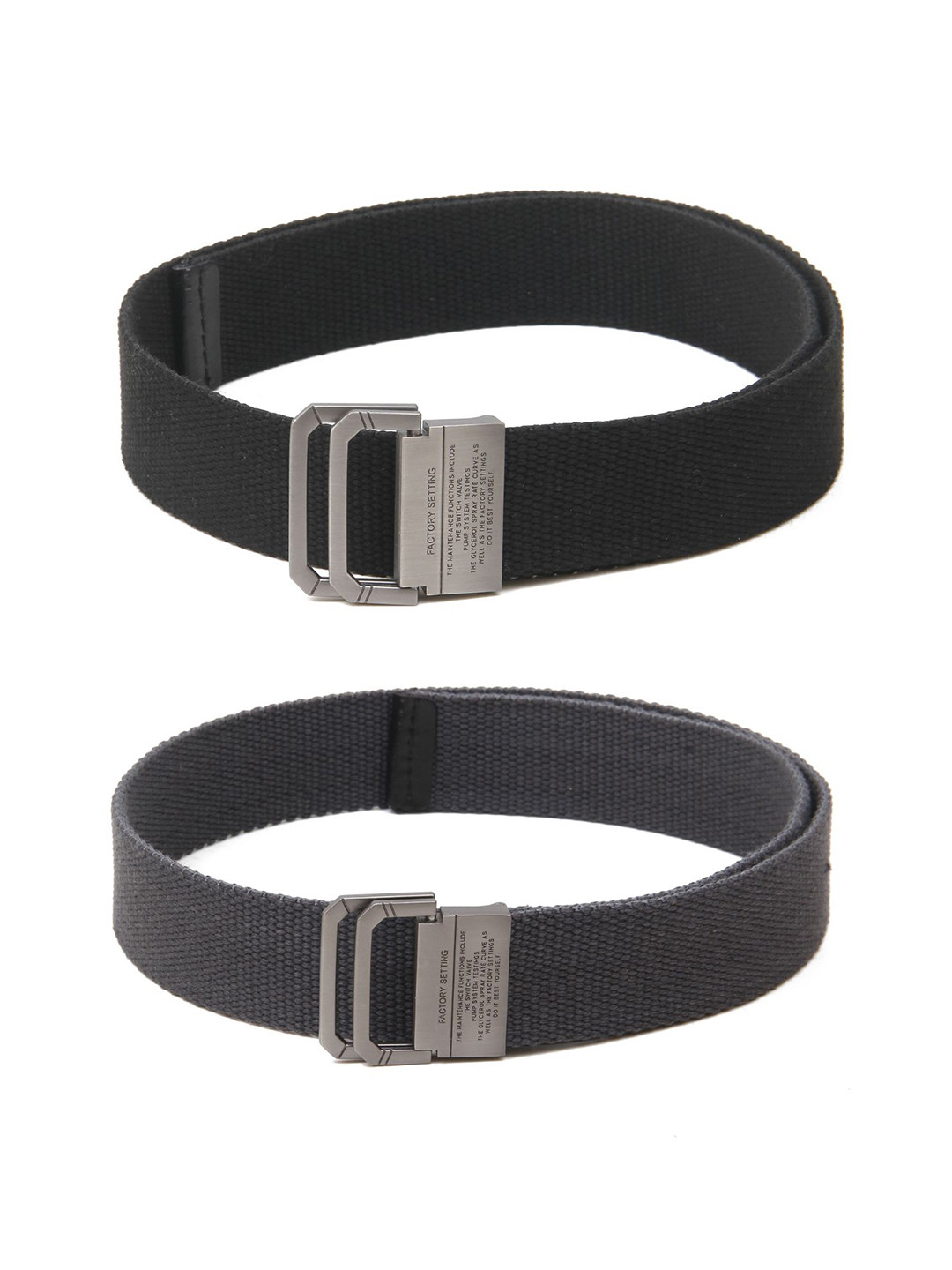 

Calvadoss Boys Set of 2 Textured Belts, Black