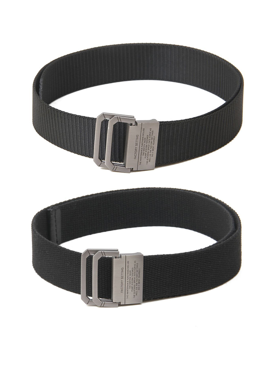 

Calvadoss Boys Set of 2 Textured Belts, Black