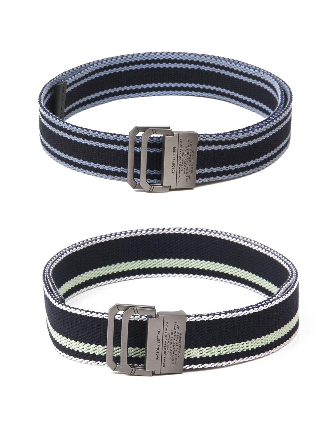 

Calvadoss Boys Set Of 2 Textured Belt, Navy blue