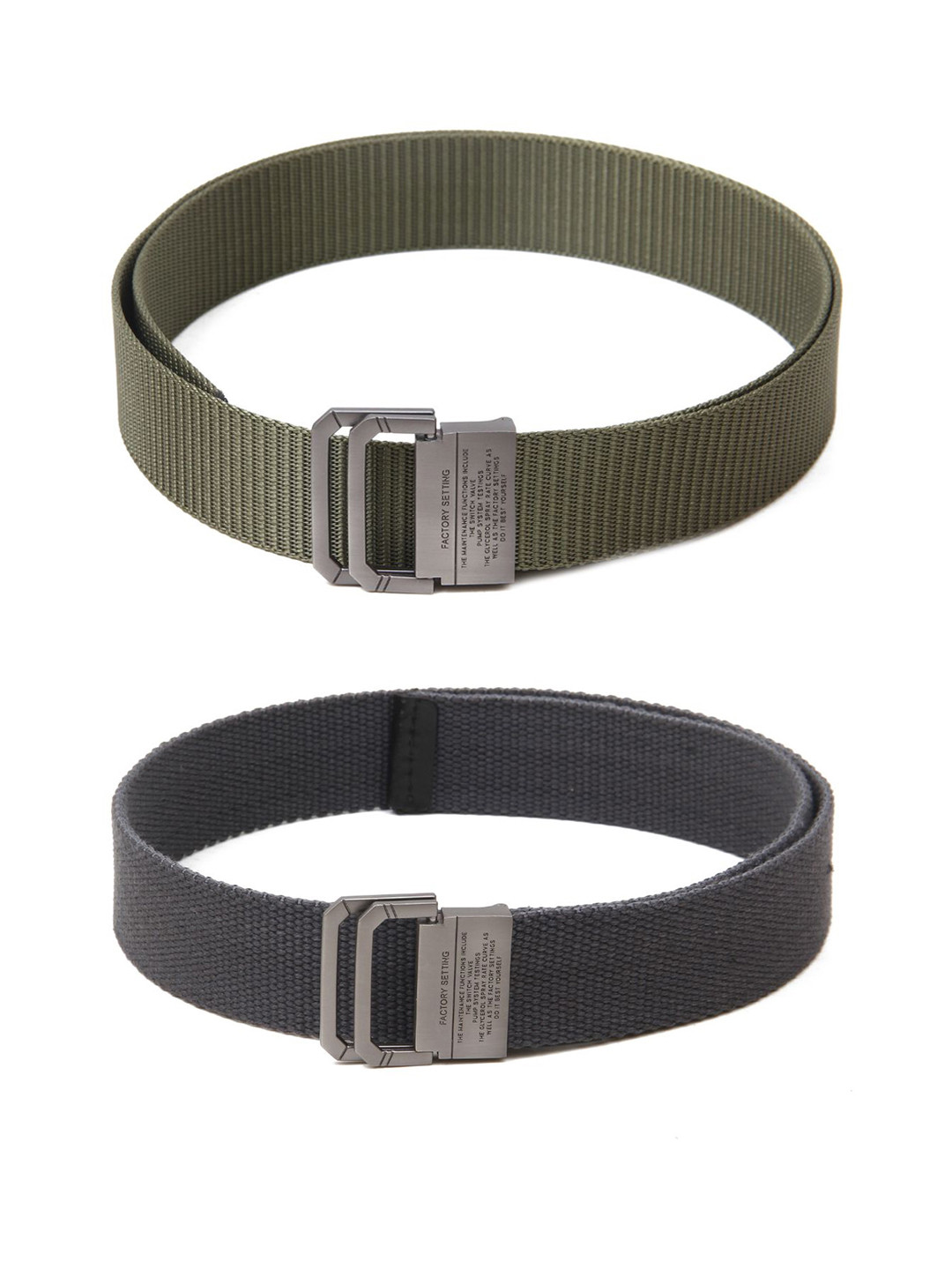

Calvadoss Boys Set of 2 Textured Belts, Green