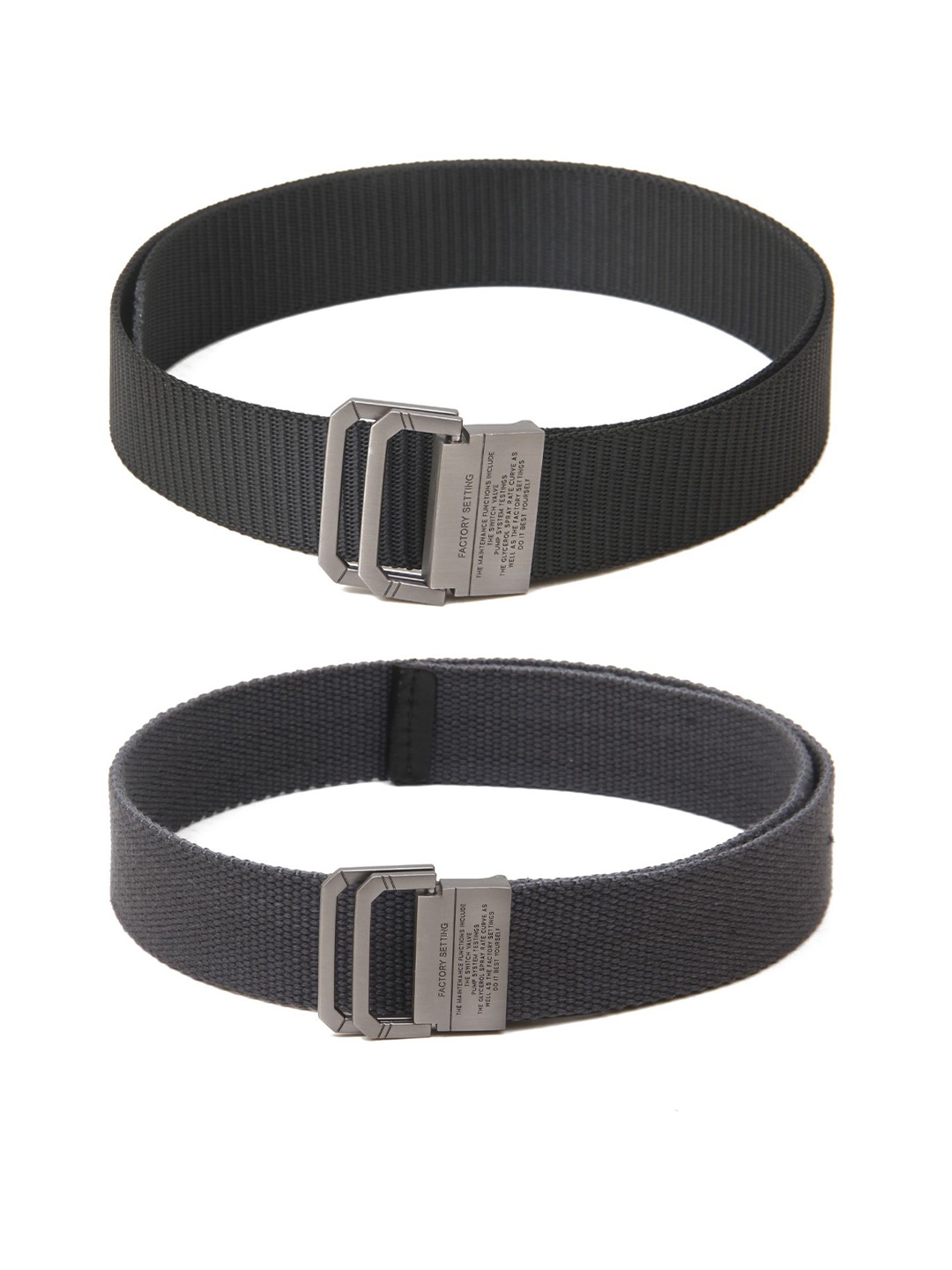 

Calvadoss Boys Set of 2 Textured Belt, Black