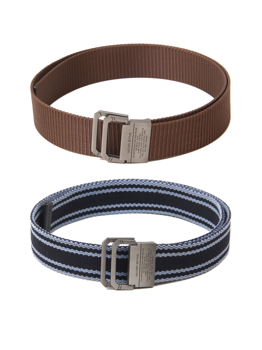 

Calvadoss Boys Set of 2 Textured Belt, Brown