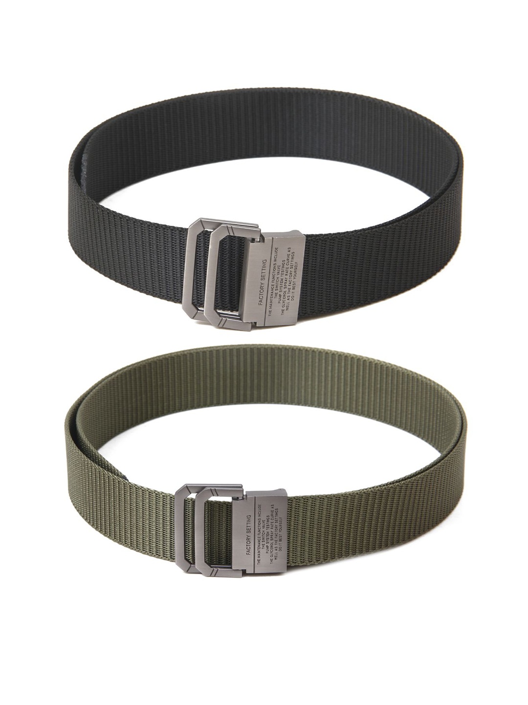

Calvadoss Boys Textured Set Of 2 Belts, Black