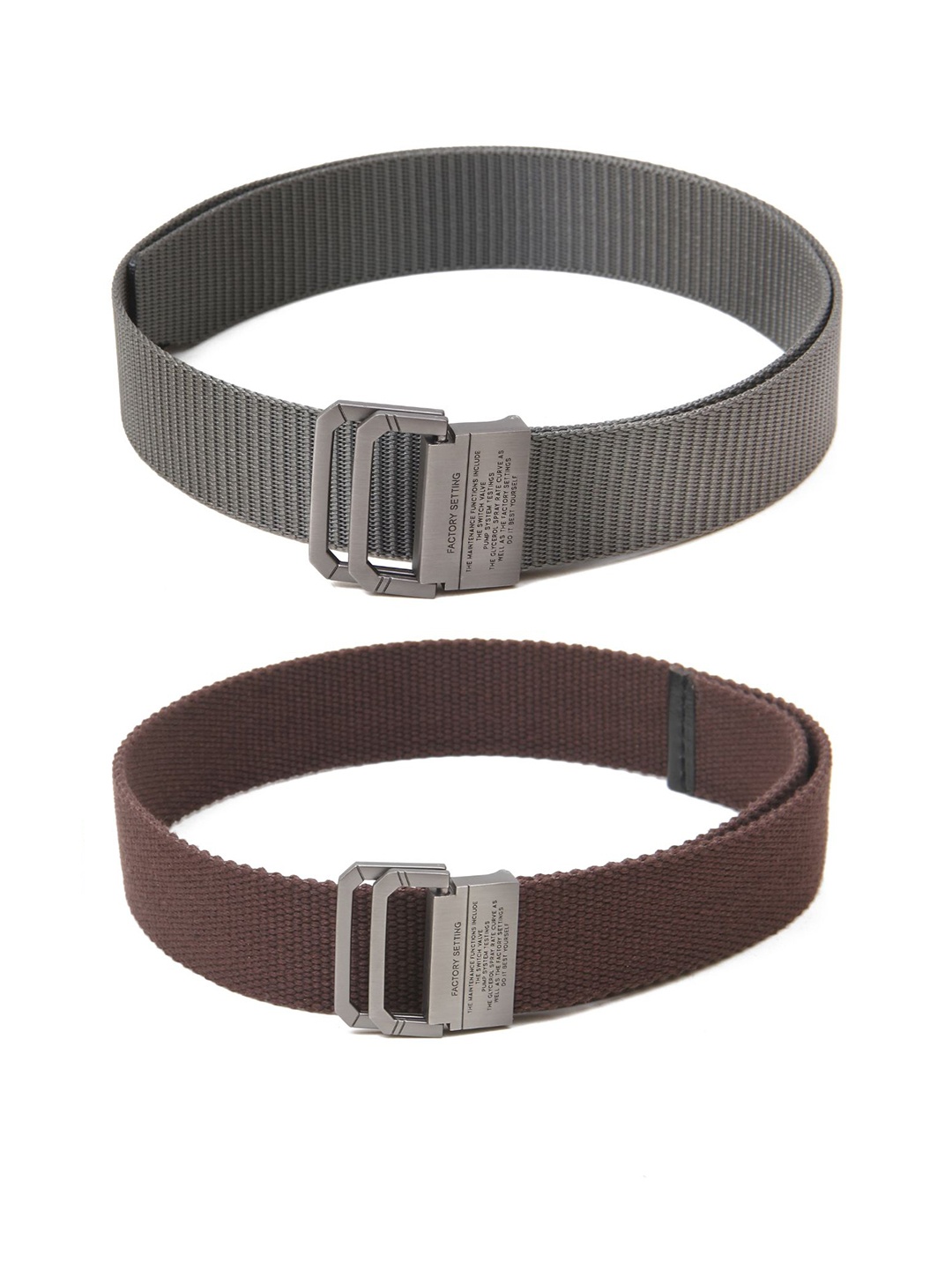 

Calvadoss Boys Set of 2 Textured Belt, Grey