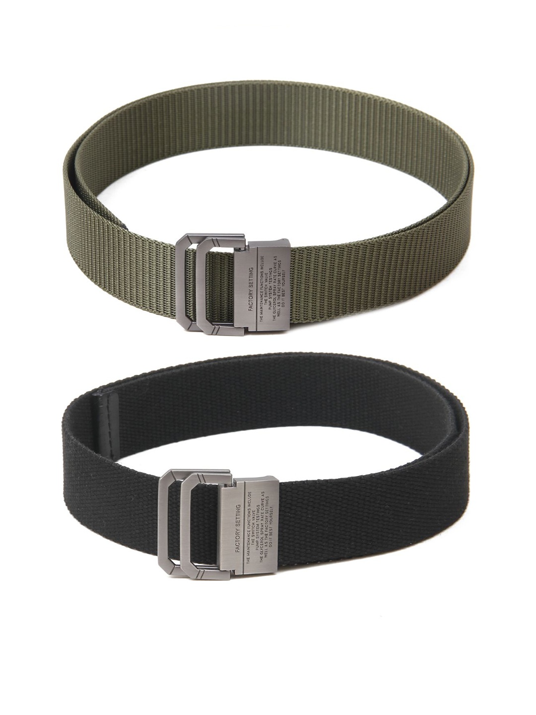 

Calvadoss Boys Set of 2 Textured Belts, Green