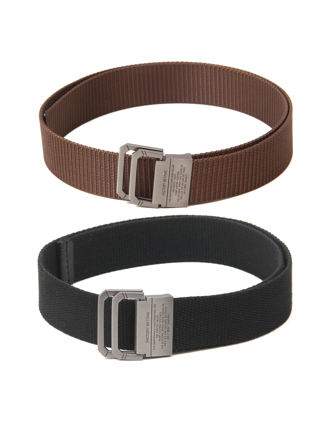 

Calvadoss Boys Set of 2 Textured Belts, Brown