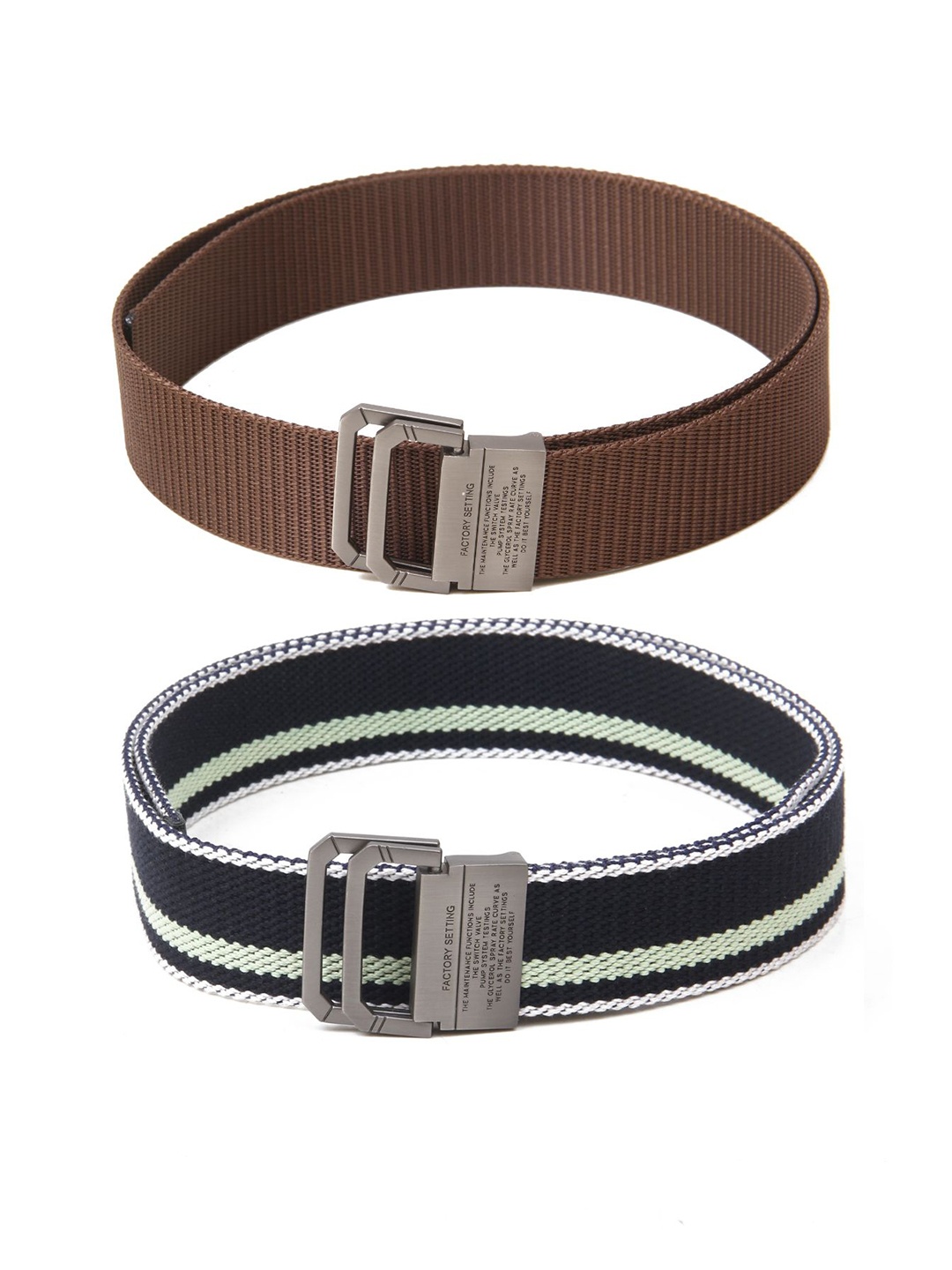 

Calvadoss Boys Set of 2 Textured Belts, Brown