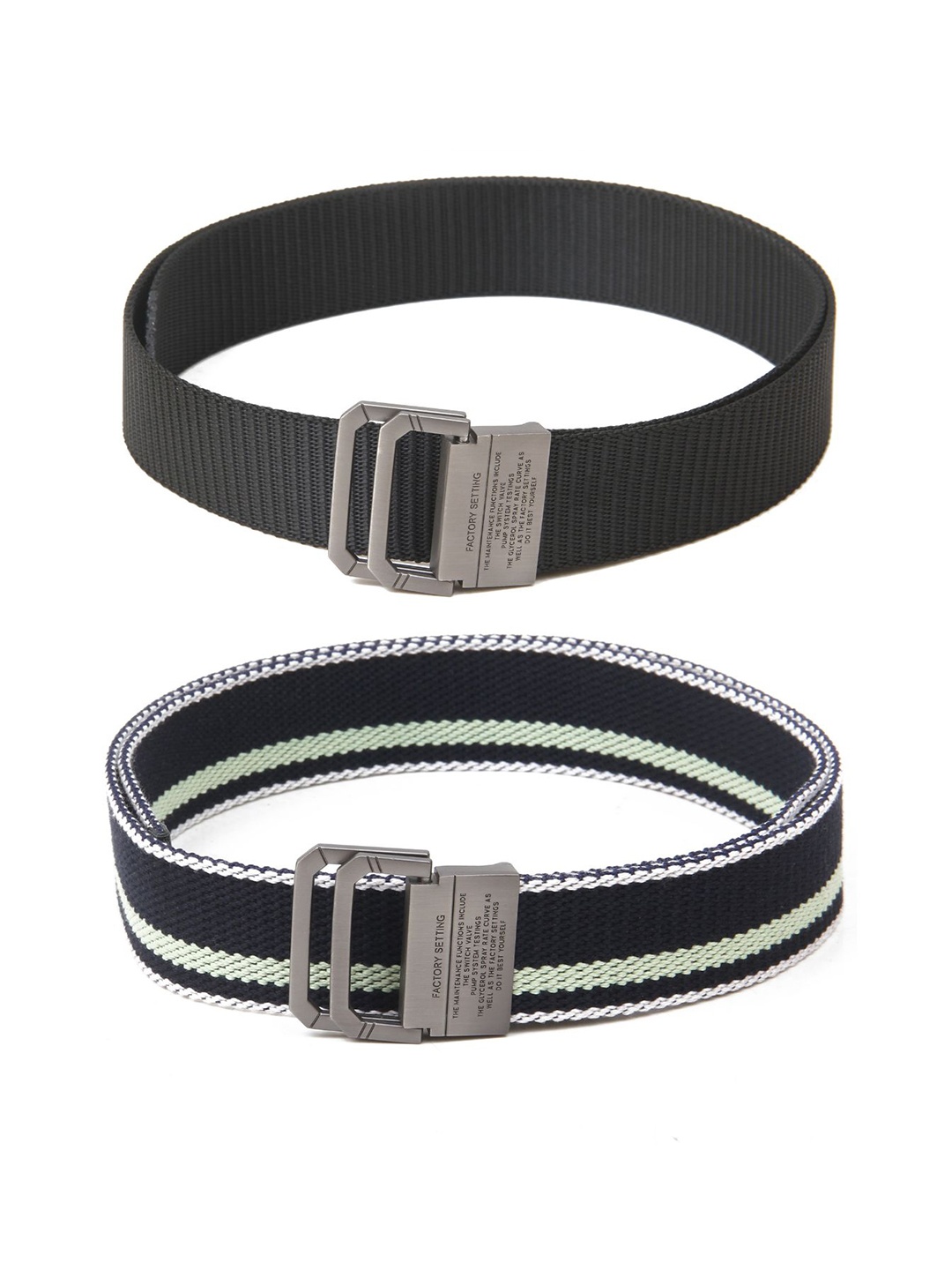 

Calvadoss Boys Set of 2 Textured Belts, Black