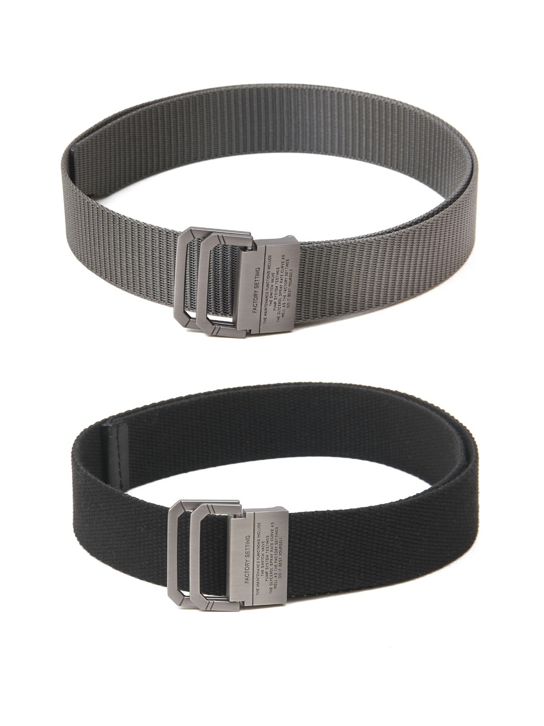 

Calvadoss Boys Set of 2 Textured Belt, Grey
