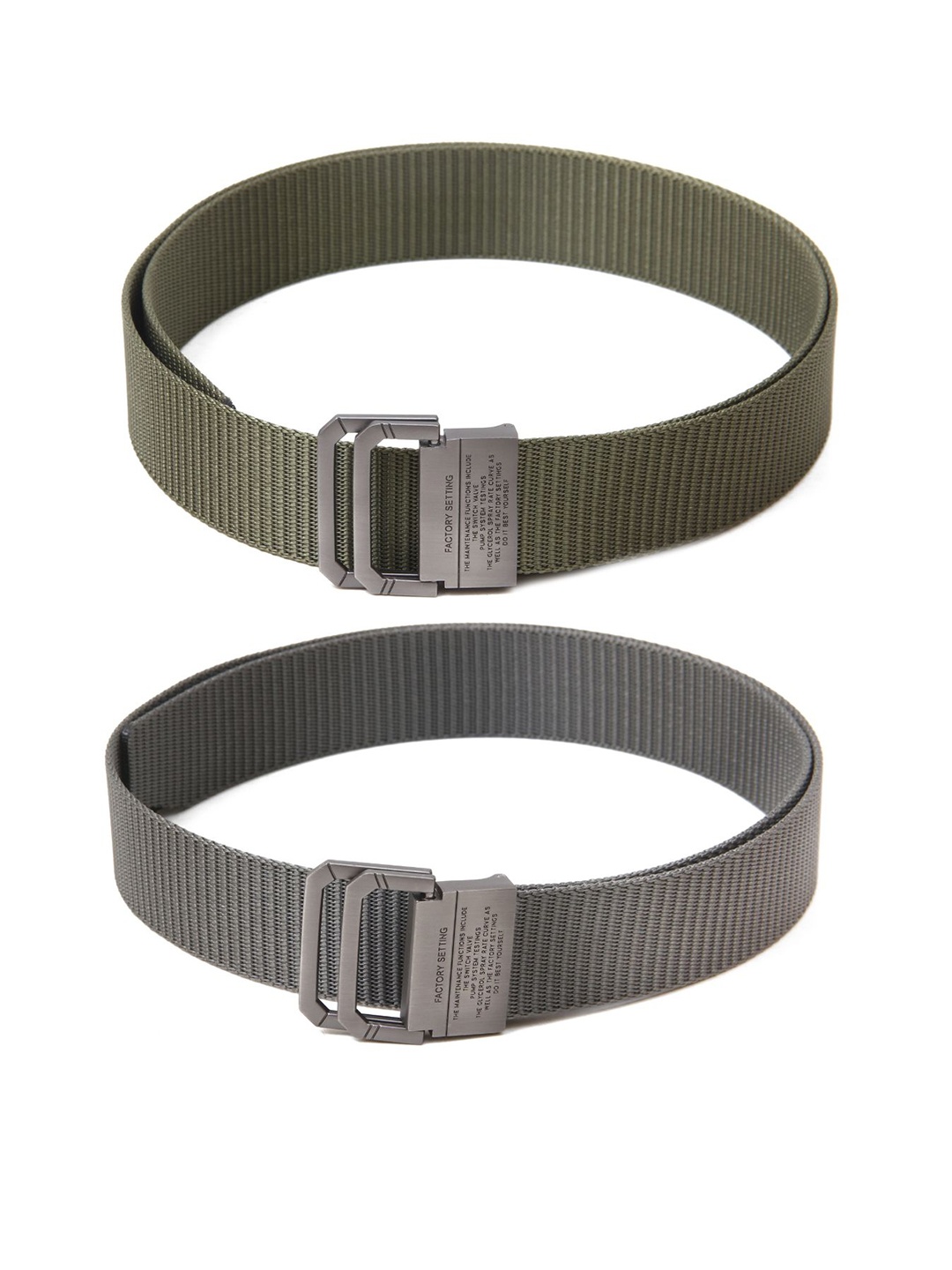 

Calvadoss Boys Set Of 2 Textured Canvas Belt, Green