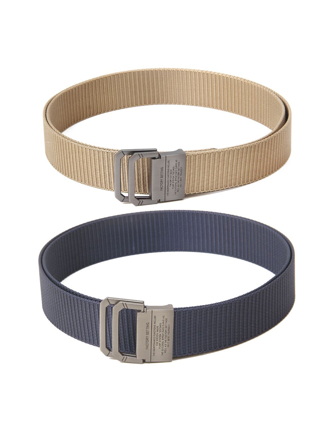 

Calvadoss Boys Set of 2 Textured Belts, Beige