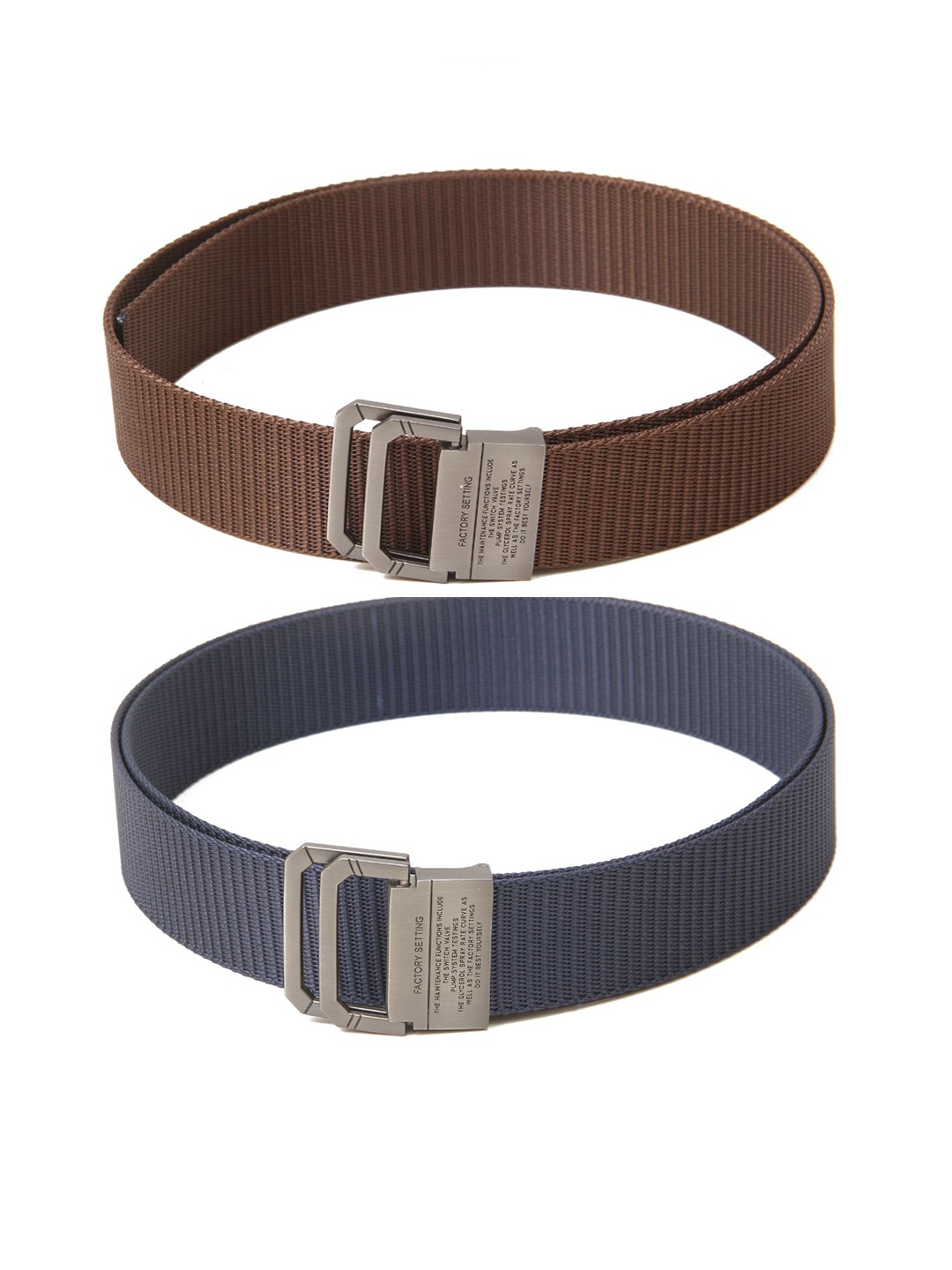 

Calvadoss Boys Textured Set Of 2 Belts, Brown