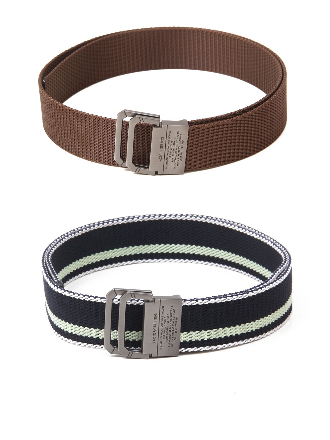 

Calvadoss Boys Set of 2 Textured Belt, Brown