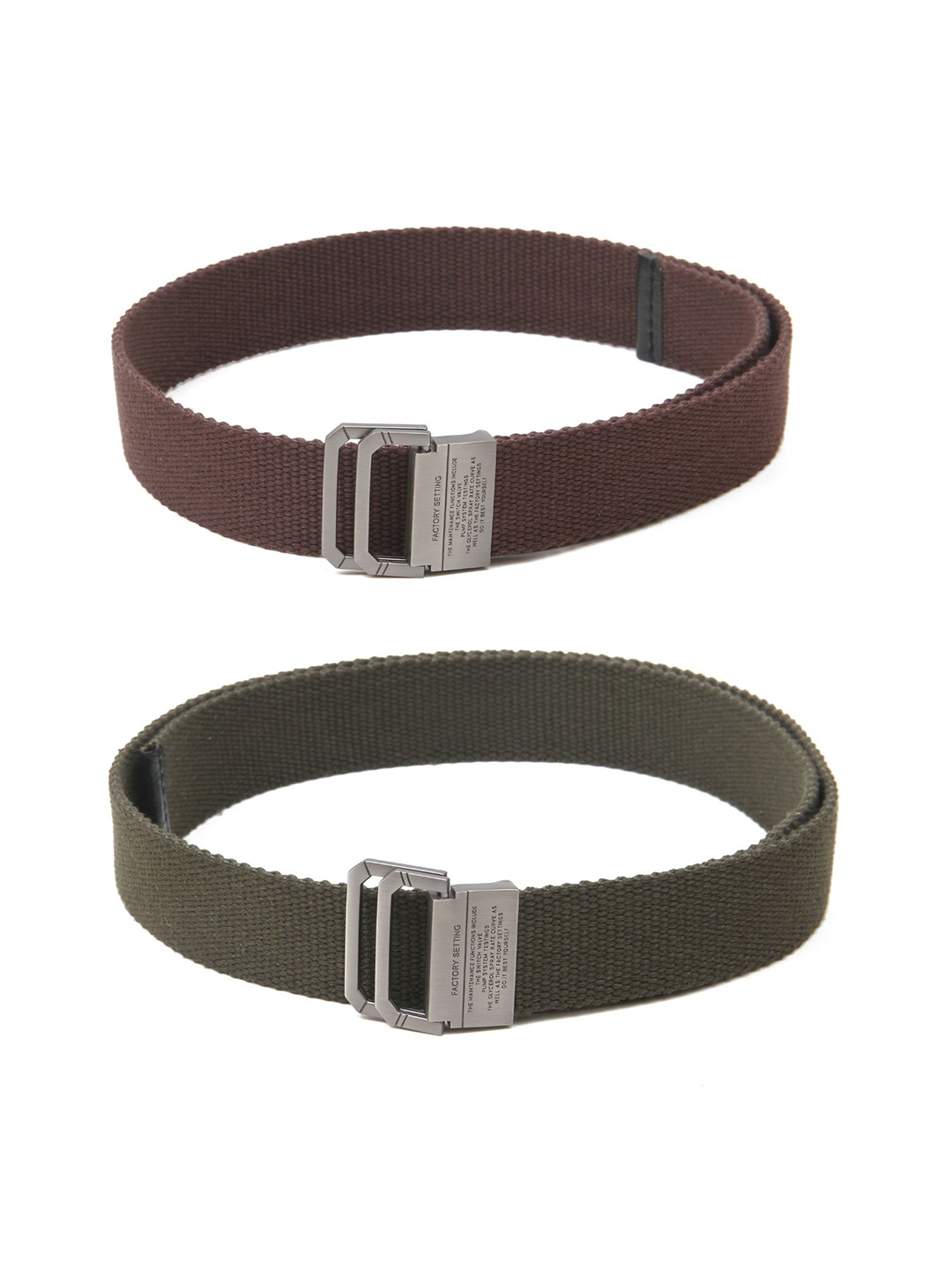 

Calvadoss Boys Set Of 2 Textured Canvas Belt, Brown