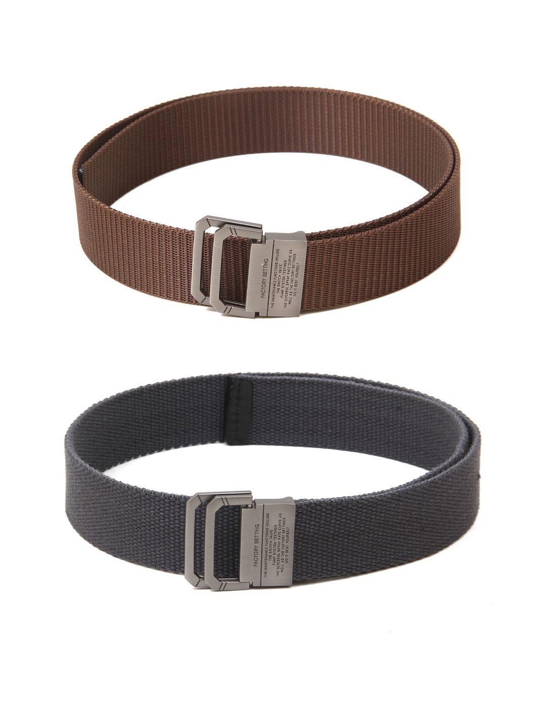 

Calvadoss Boys Set Of 2 Textured Belts, Brown