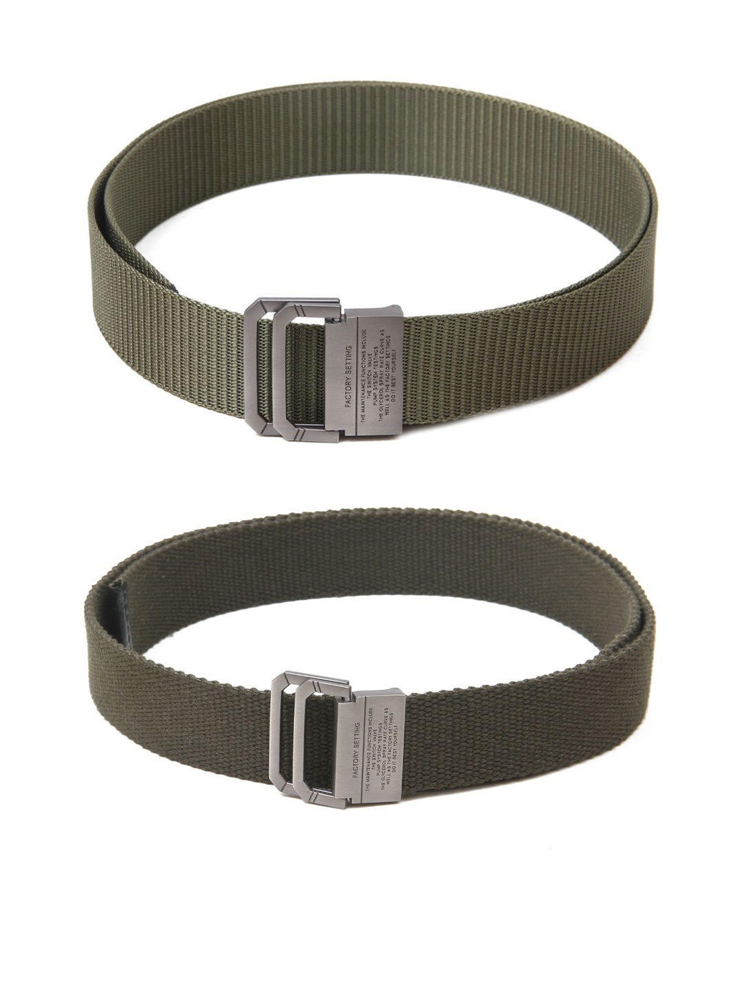 

Calvadoss Boys Set of 2 Textured Belts, Green