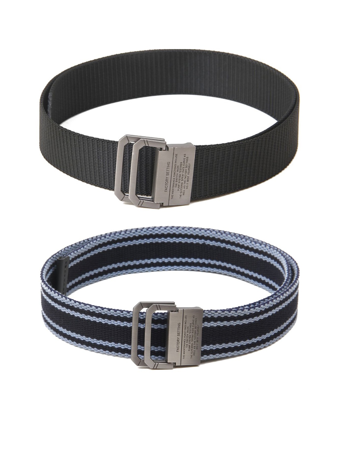

Calvadoss Boys Set of 2 Textured Belt, Black