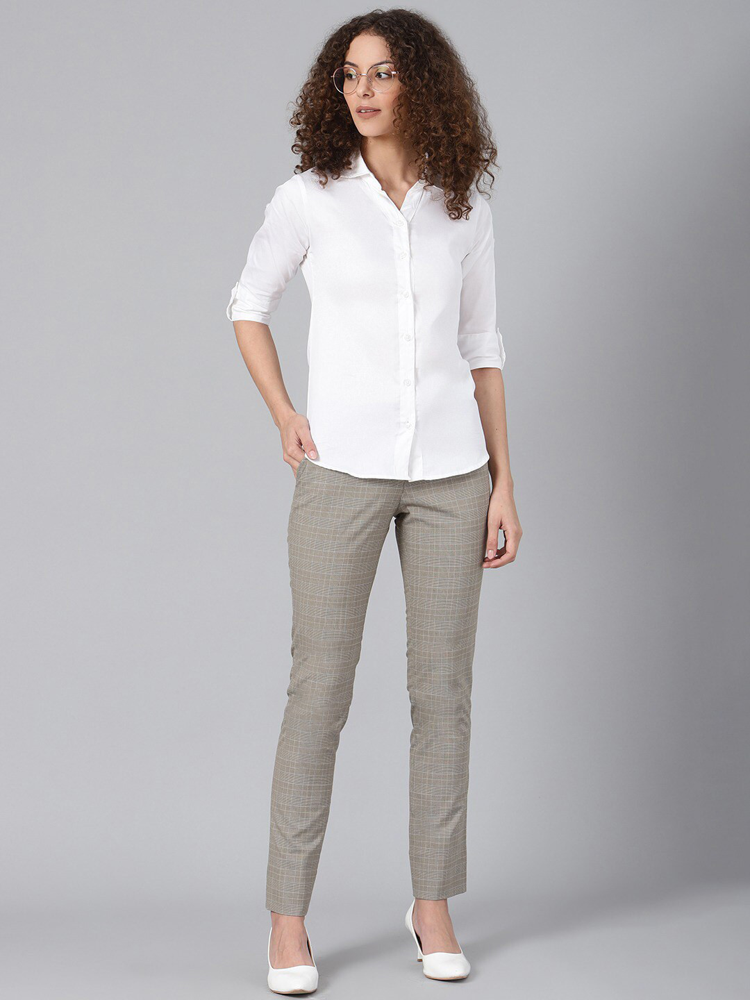 

Shaftesbury London Smart Slim Fit Spread Collar Cotton Formal Shirt, White