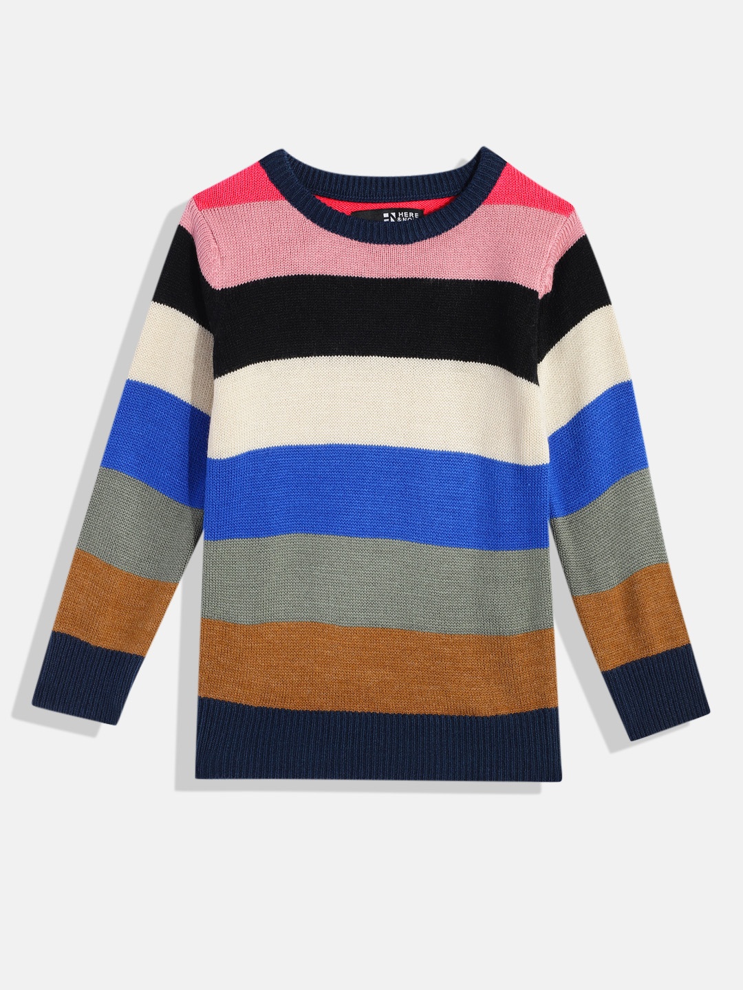 

HERE&NOW Boys Colourblocked Pullover Sweater, Multi