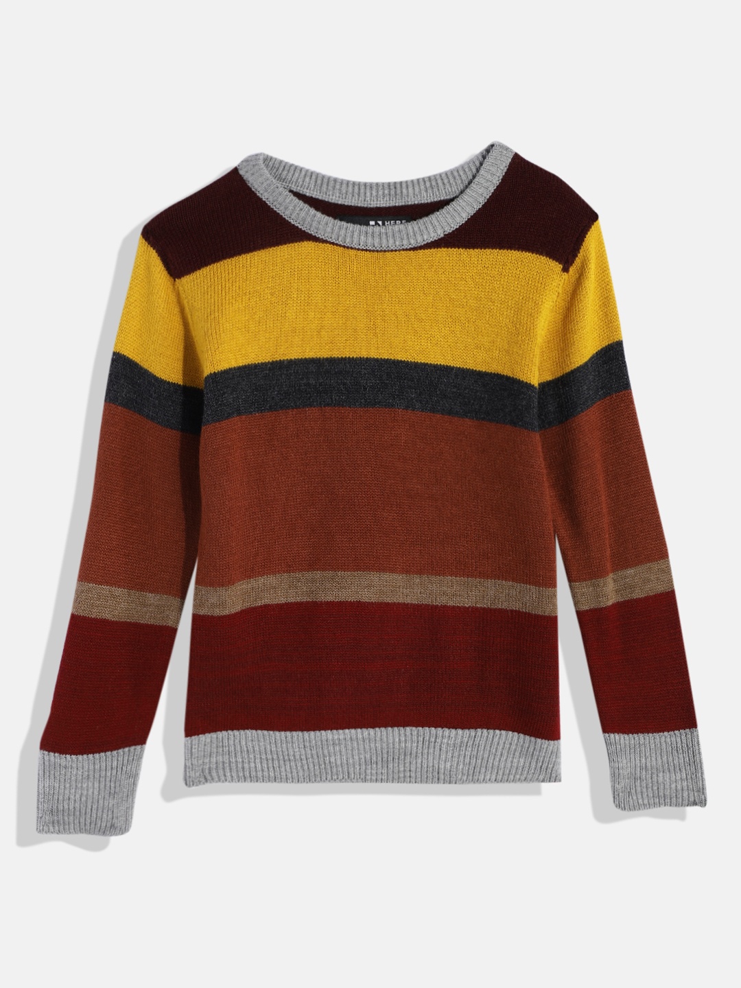 

HERE&NOW Boys Colourblocked Pullover Sweater, Multi