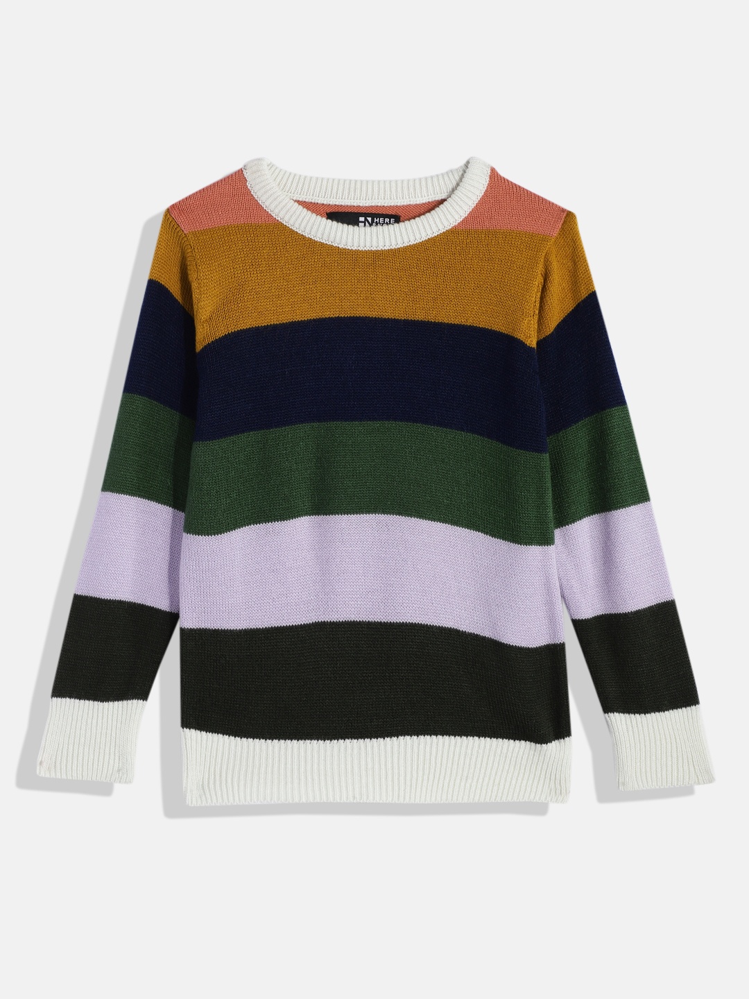 

HERE&NOW Boys Colourblocked Pullover Sweater, Multi