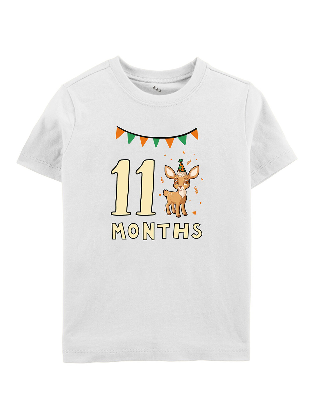 

Zeezeezoo Kids Printed Round Neck T-shirt, White