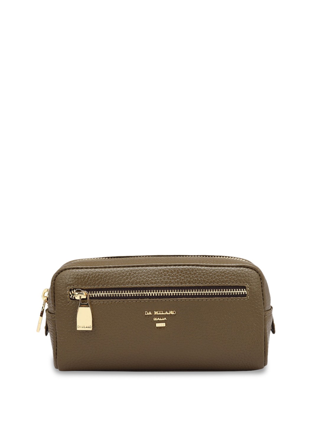 

Da Milano Textured Leather Pouch, Brown