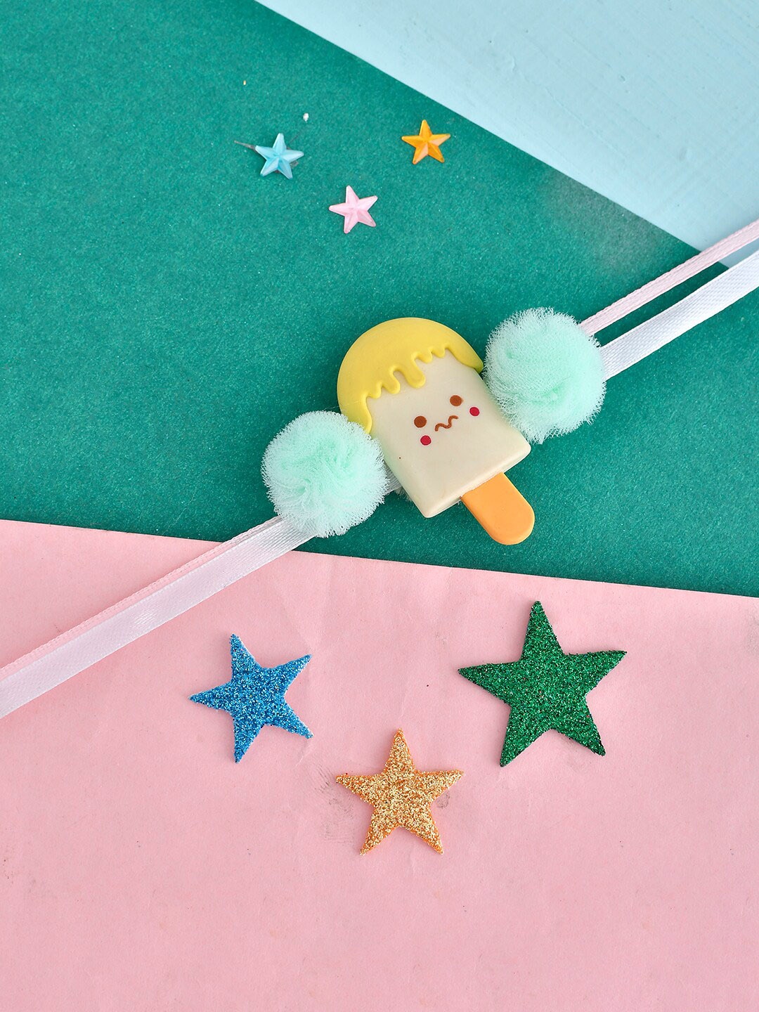 

Voylla Kids Ice Cream Motif Beaded Rakhi, Green