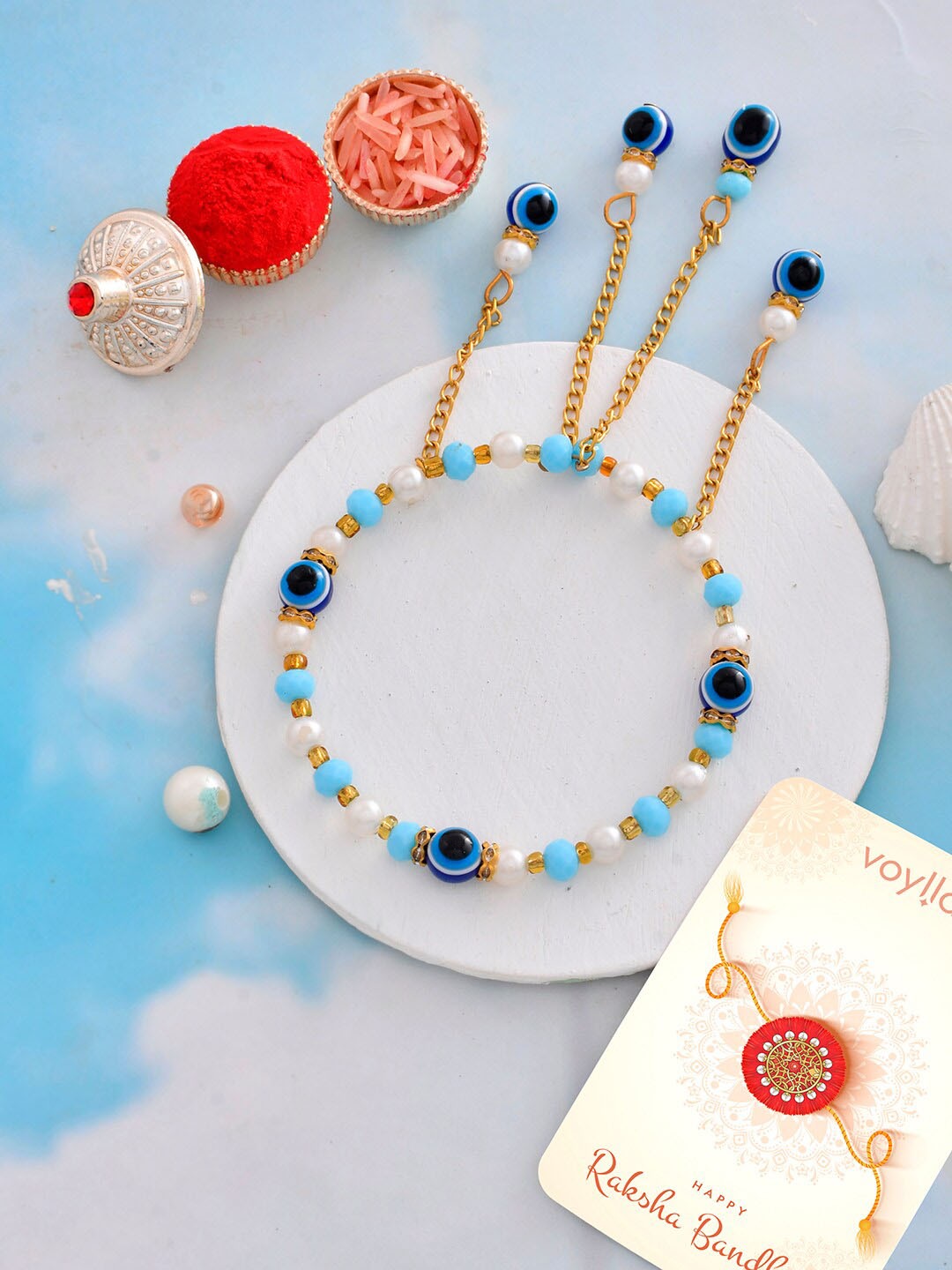 

Voylla Women Tassel Rakhi, Blue