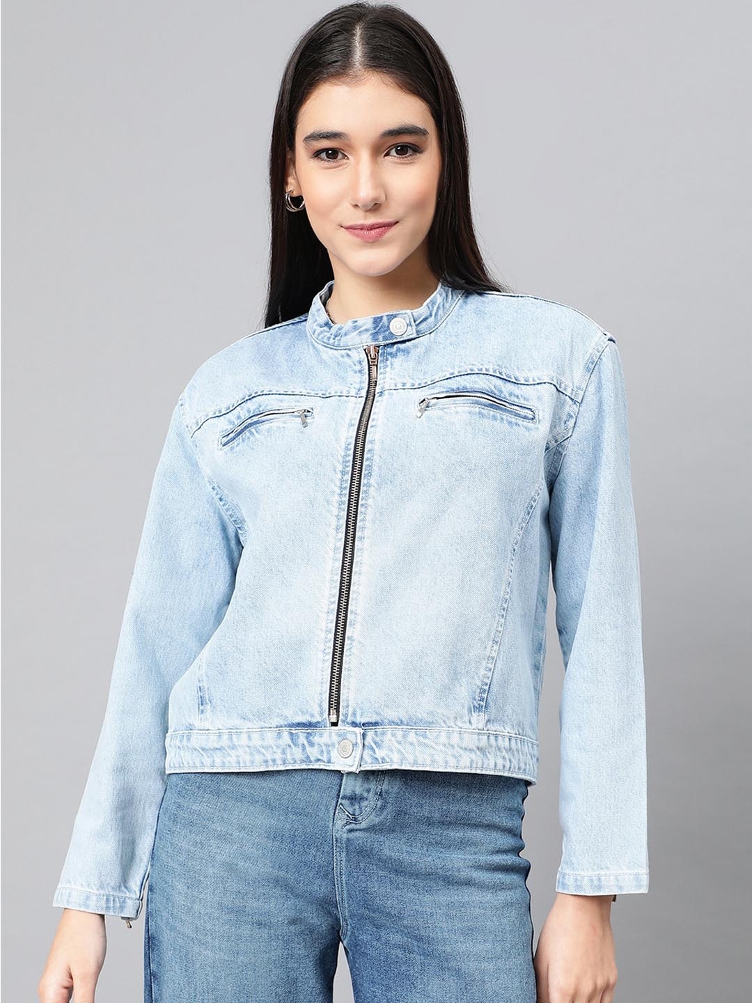 

Code 61 Pure Cotton Denim Jacket, Blue