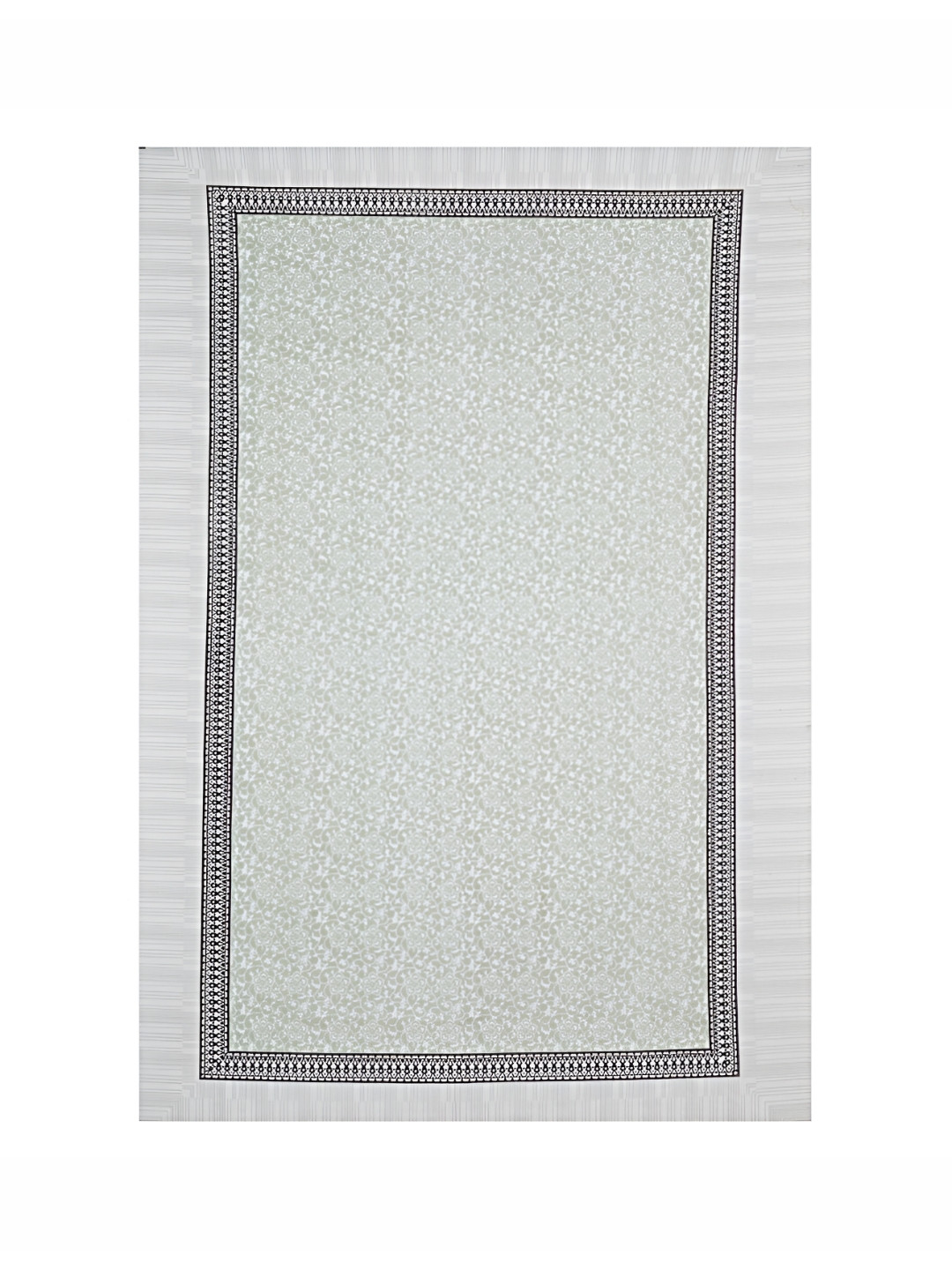 

SARYU HOMES Green & White Floral Cotton 6-Seater Table Cover