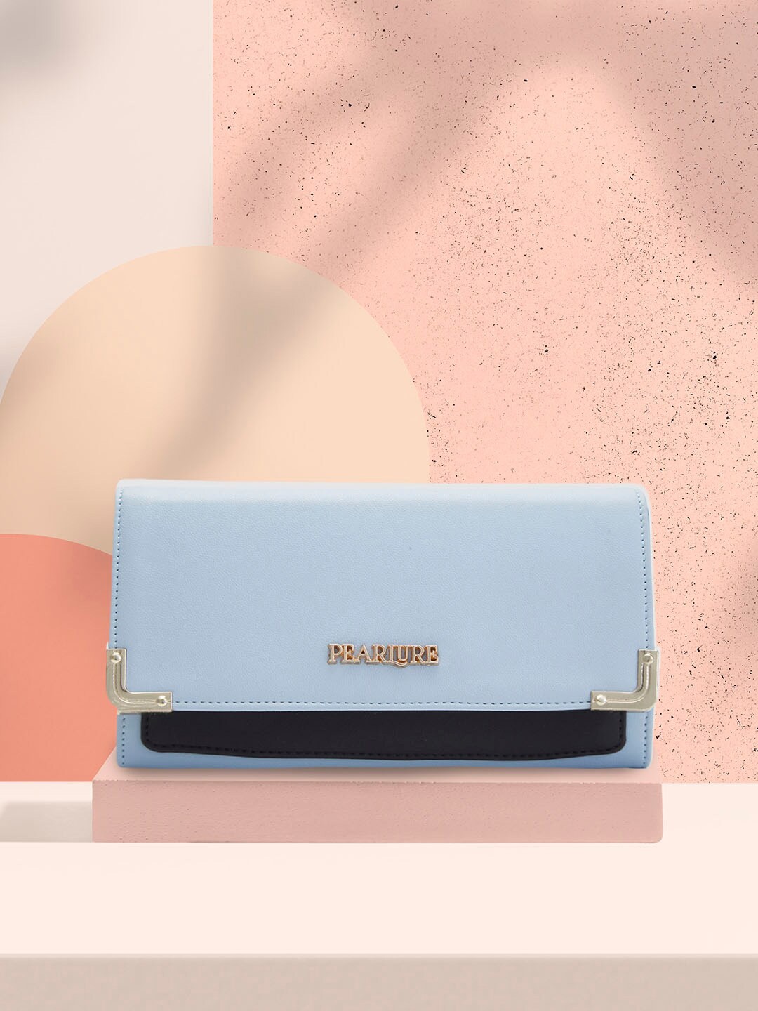 

Pearlure Women PU Two Fold Wallet, Blue