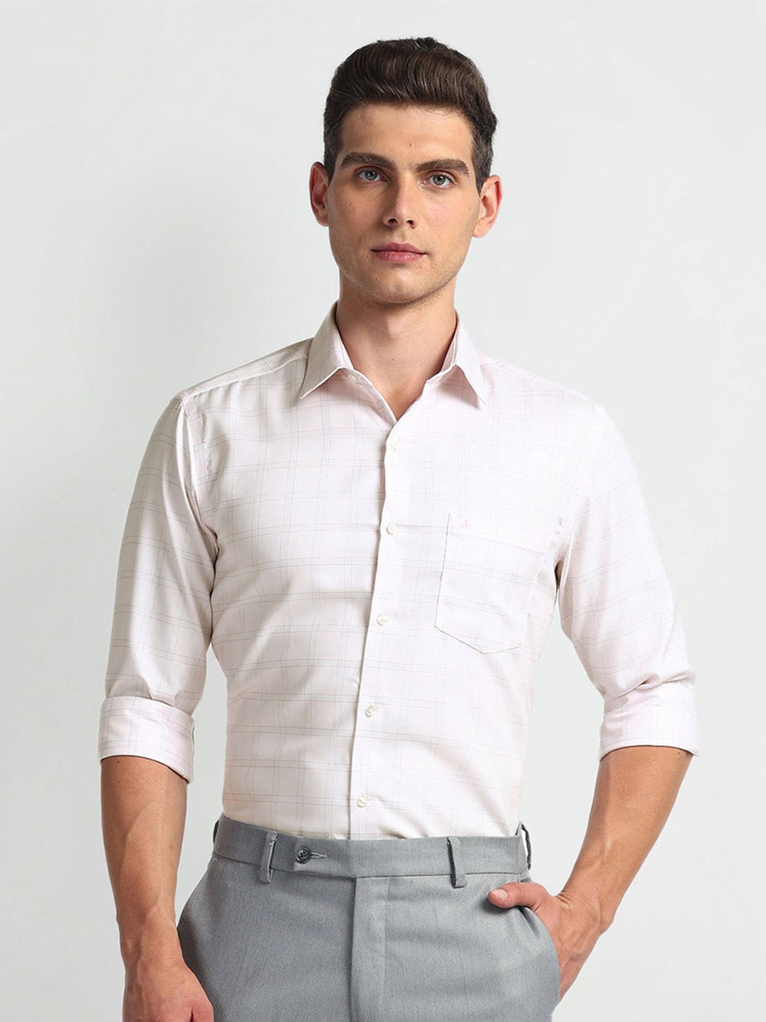 

Arrow Slim Fit Opaque Formal Shirt, Pink