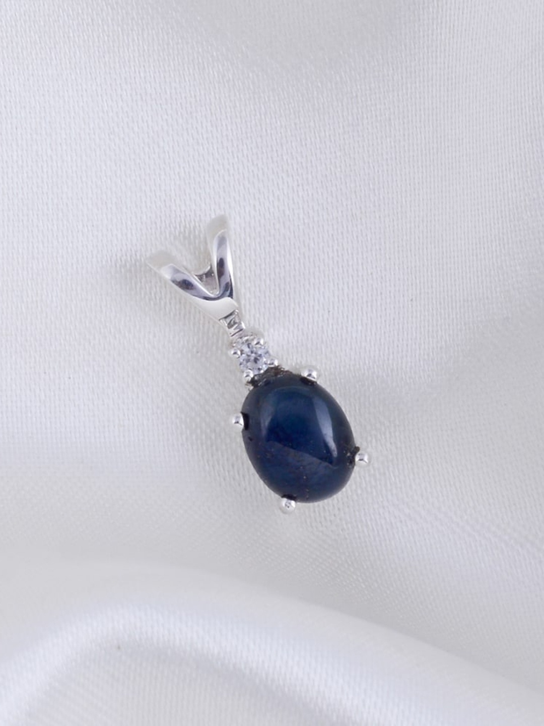 

HIFLYER JEWELS 925 Sterling Silver Oval Pendant, Blue