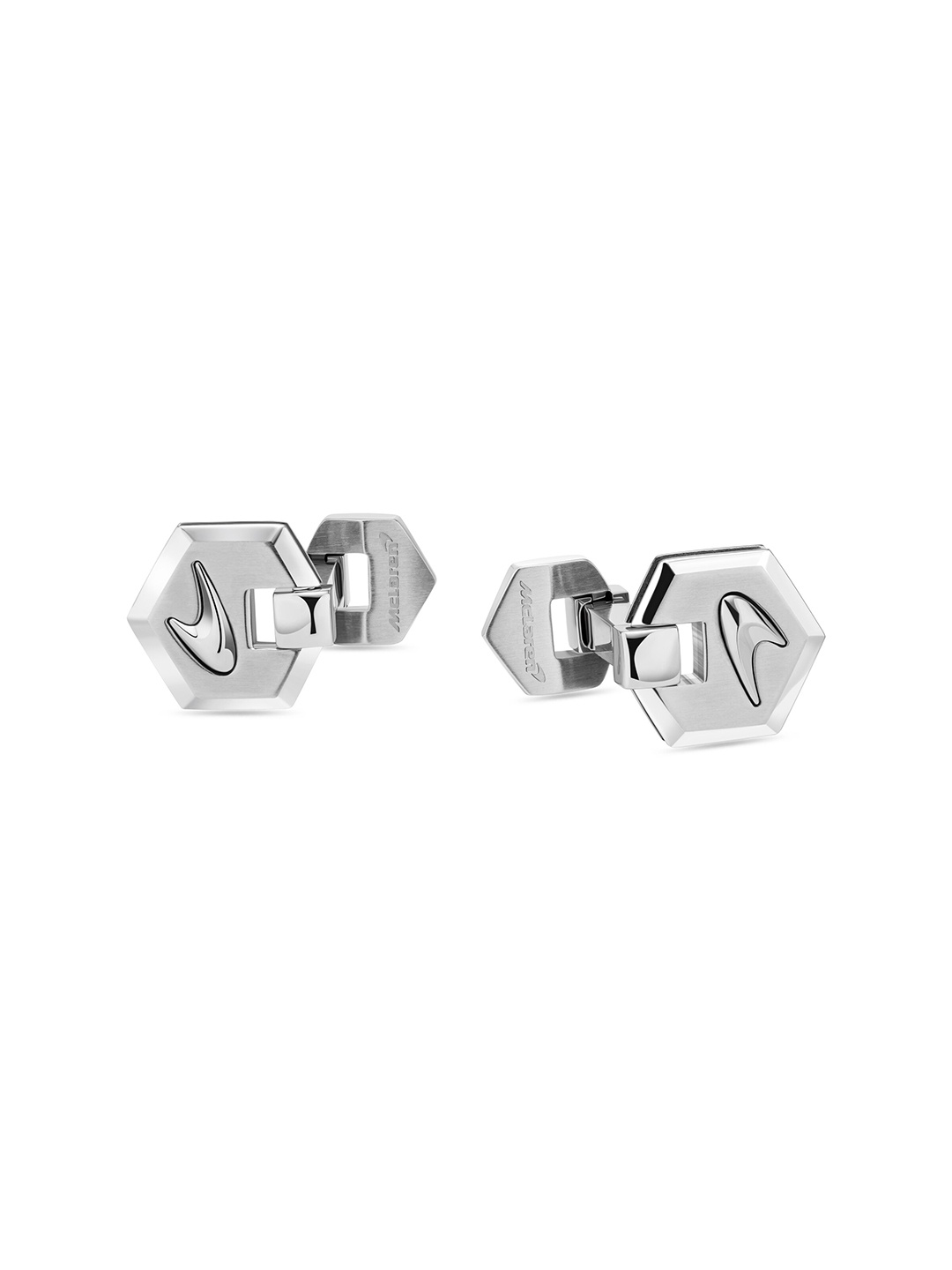 

McLAREN Men Stainless Steel Cufflink, Silver