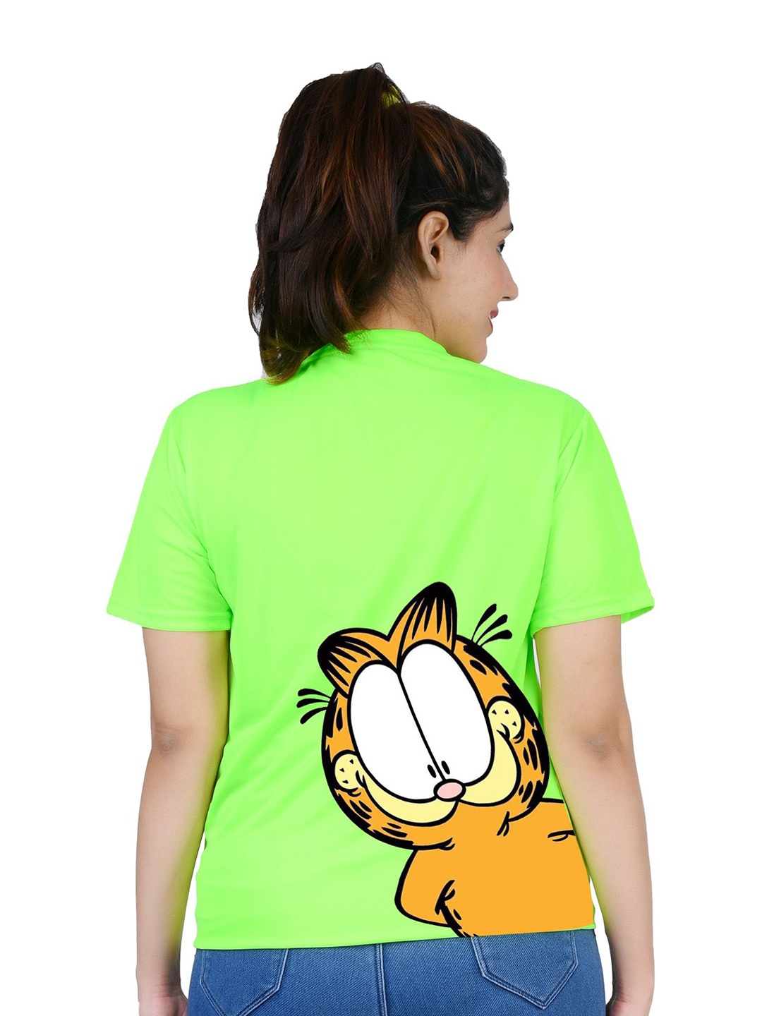 

TAJNAN Graphic Printed Round Neck Short Sleeves T-shirt, Green