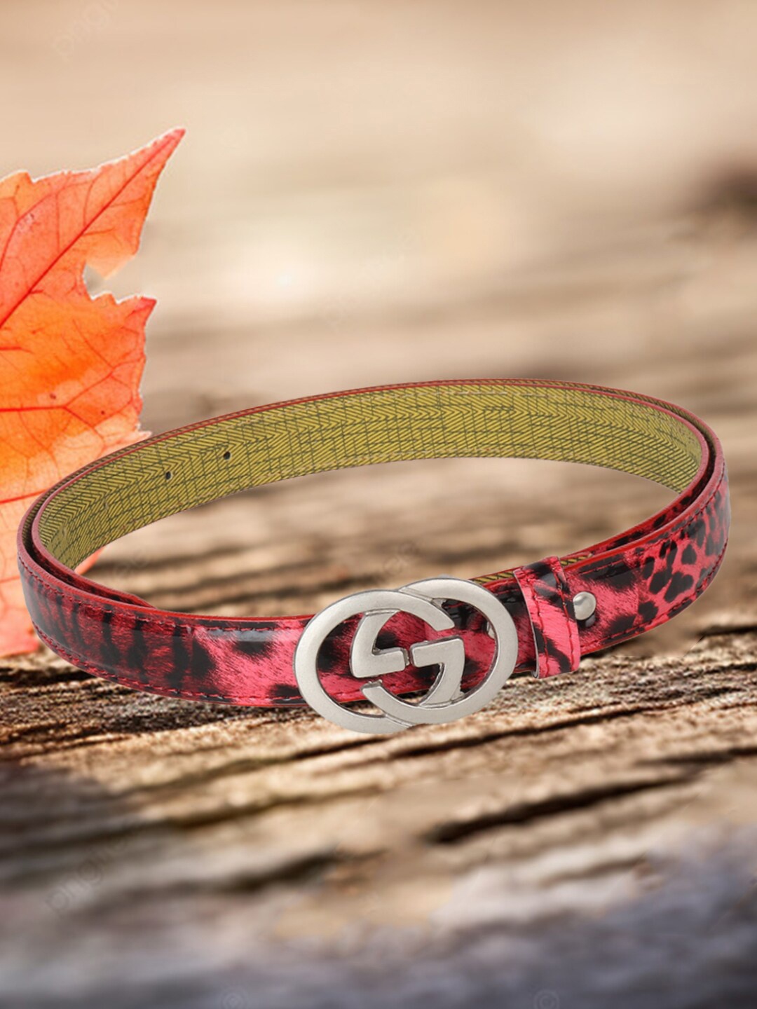 

Mast & Harbour Women Printed Belt, Red