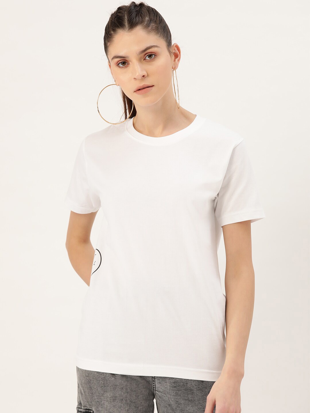 

YOLOCLAN Pure Cotton T-shirt, White