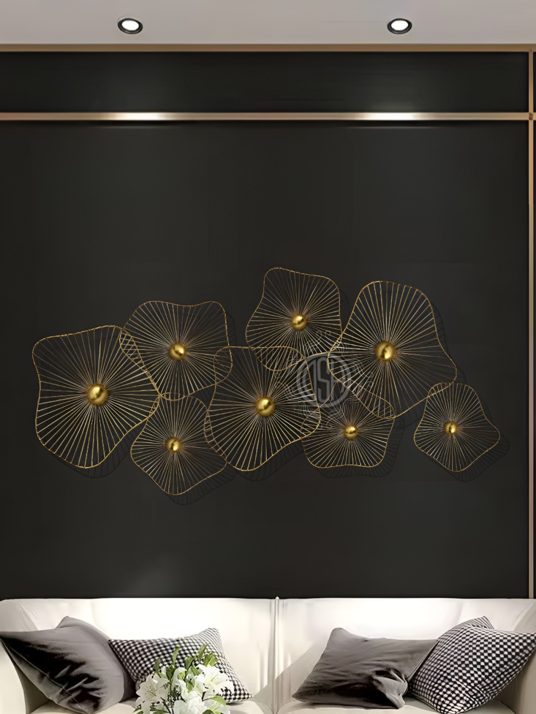 

DSH Crafting Your Curiosity Gold-Toned 8 Pieces Abstract Metal Wall Hanging