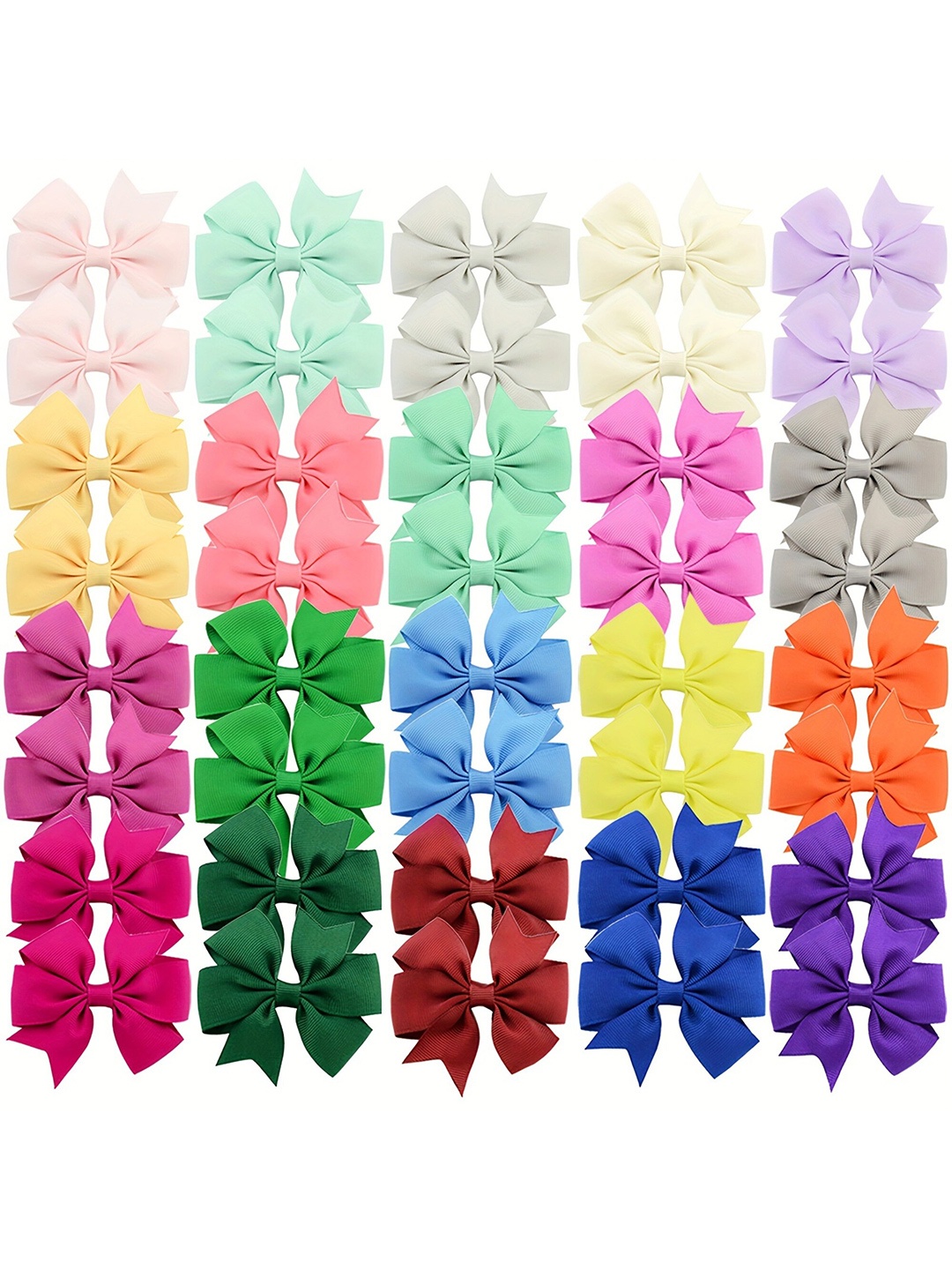 

LYTIX Girls Set Of 12 Soft Fabric Alligator Bow Knot Hair Clips, Assorted