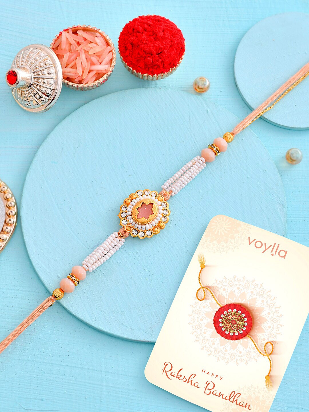 

Voylla Men Kundan Rakhi, Multi