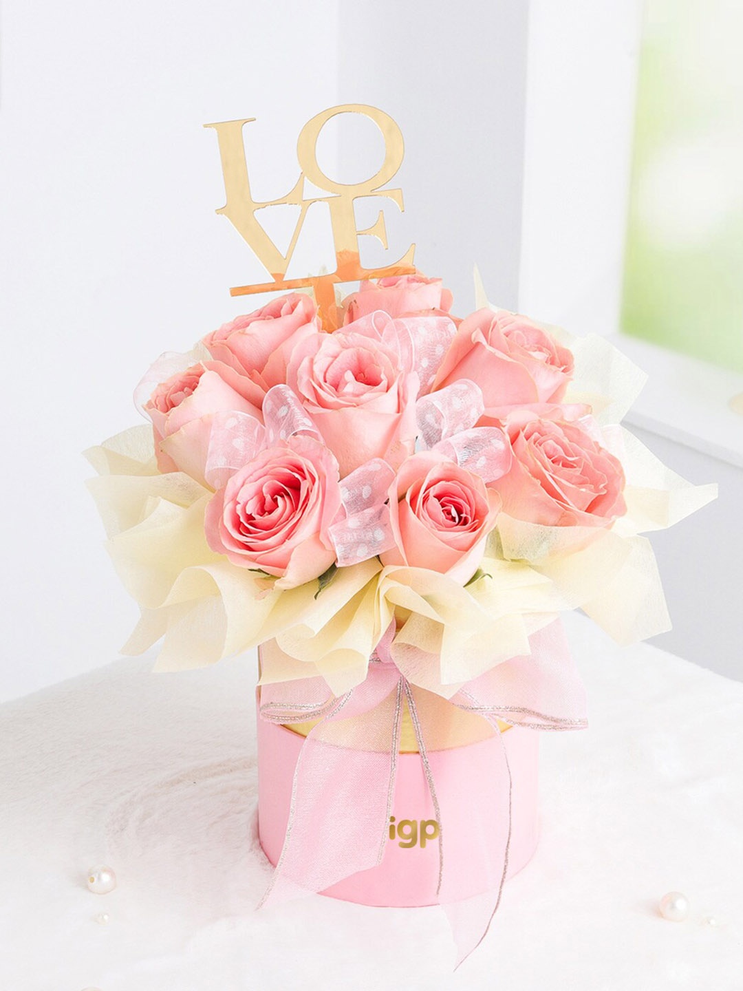 

IGP Pink-Roses Fresh Flower Bouquet