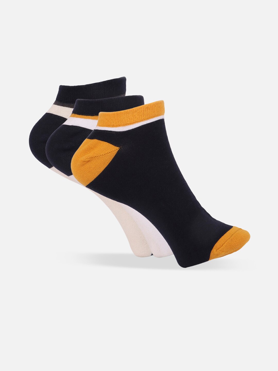 

FOREVER 21 Women Pack Of 3 Patterned Ankle-Length Socks, Black
