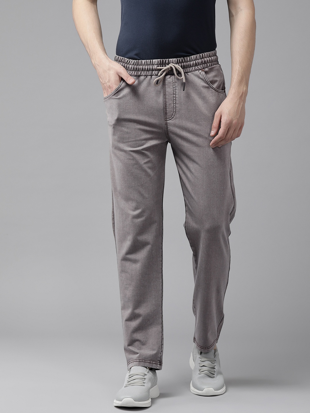 

PERFKT-U Men Solid Relaxed Fit Track Pants, Brown