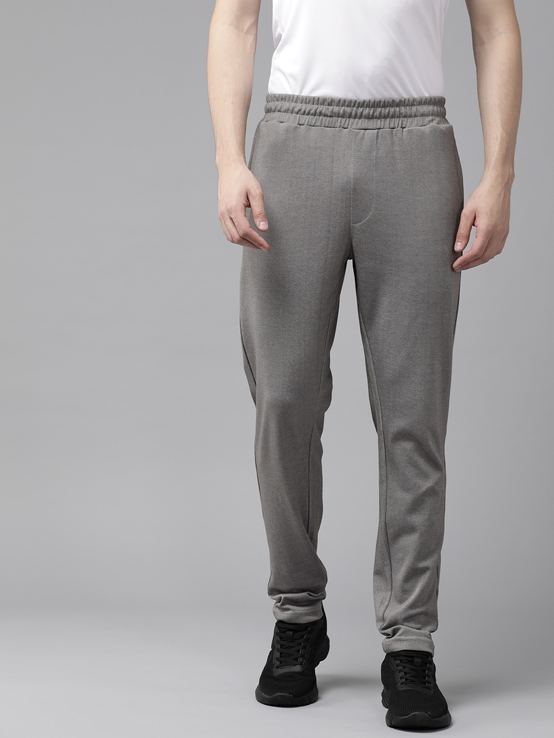 

PERFKT-U Men Solid Regular Fit Track Pants, Grey