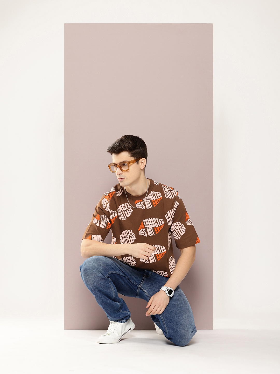 

Kook N Keech Men Graphic Printed T-shirt, Brown