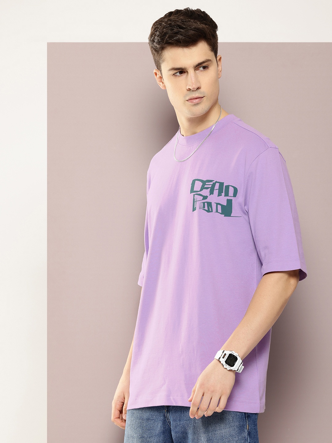 

Kook N Keech Men Graphic Printed T-shirt, Lavender