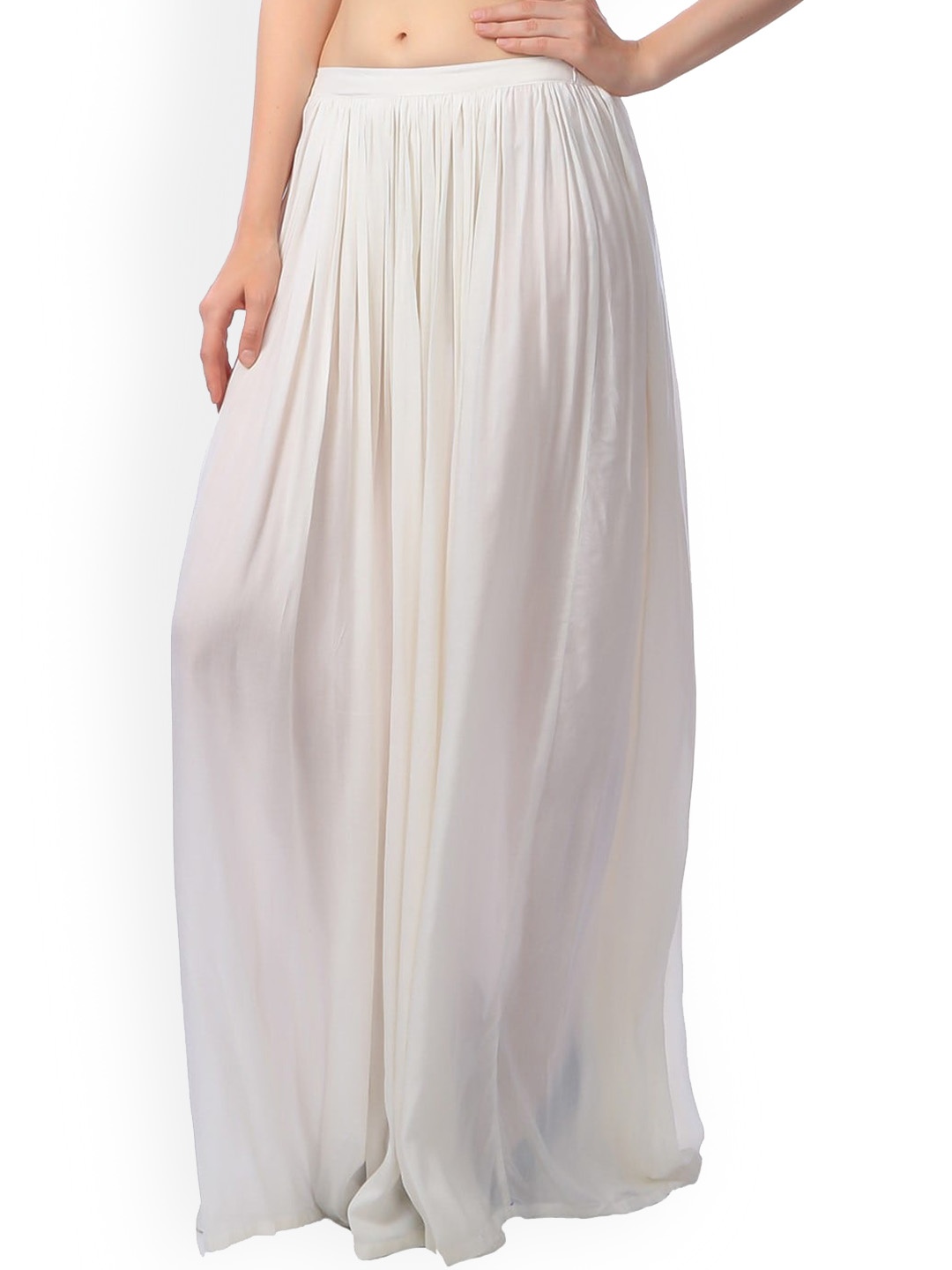 

MINOS Flared Maxi Skirt, White