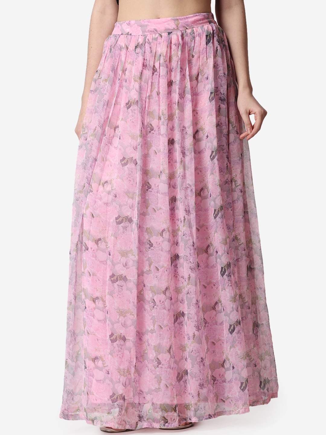 

MINOS Floral Printed Maxi Skirt, Pink